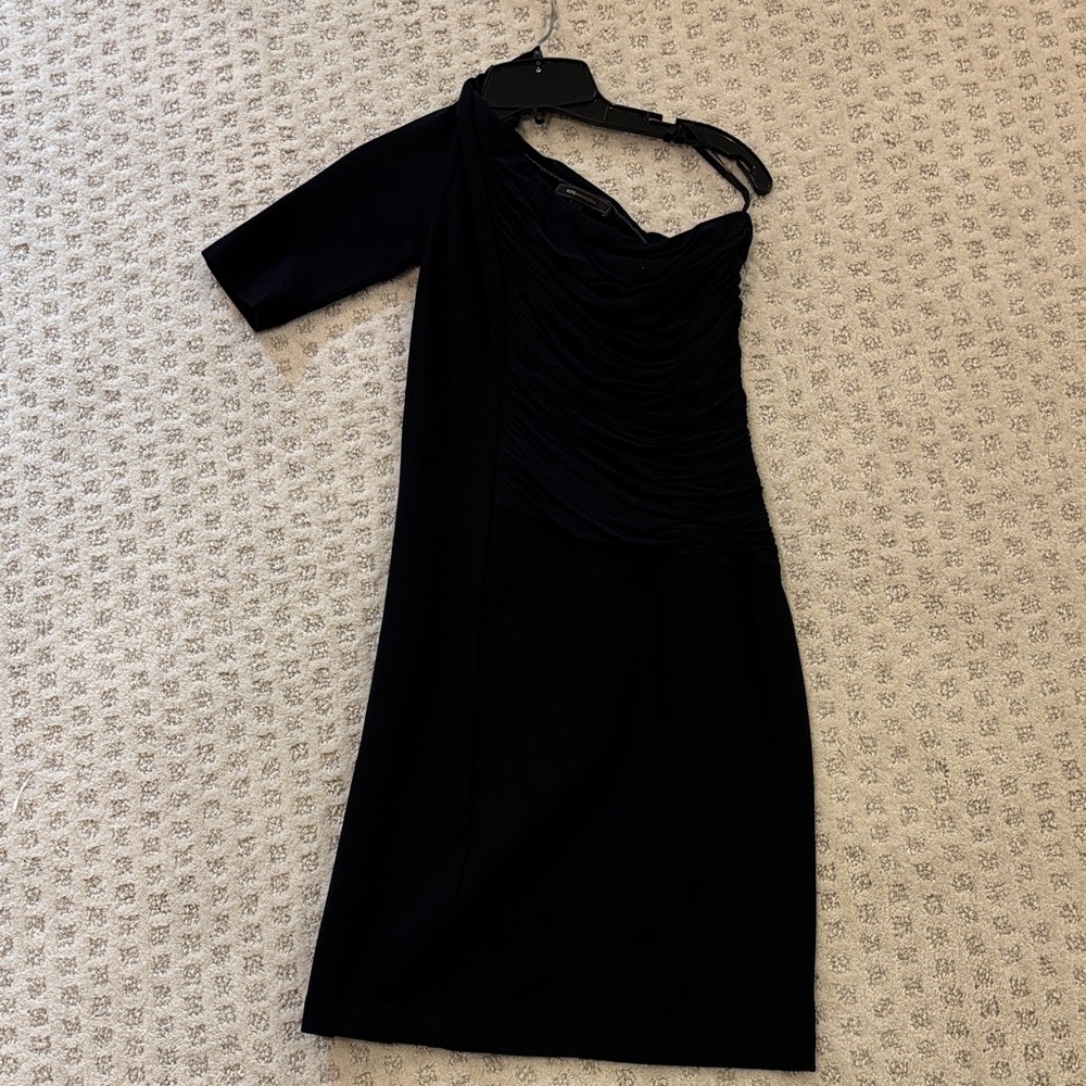 BCBGMaxAzria Black One-Shoulder Dress